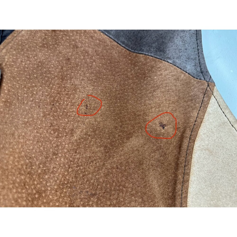 SOLD Outbrook Suede Leather Patchwork Vest Women XL Brown Western Yellowstone - Picture 8 of 12